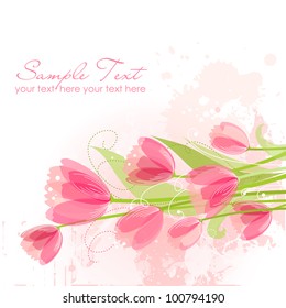 Floral background with tulips