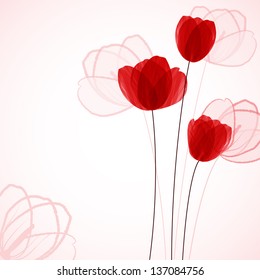 Floral background with tulips