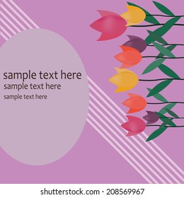 Floral background with tulips 