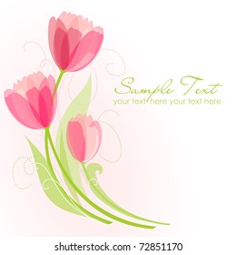 Floral background with tulips