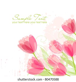 Floral background with tulips