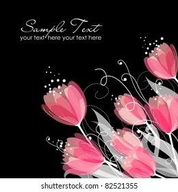 Floral background with tulips