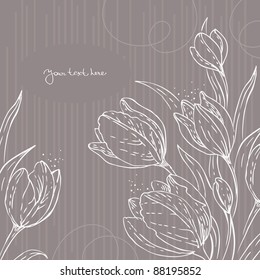 Floral background with tulips