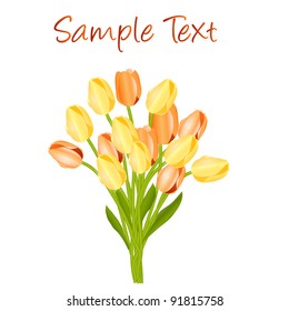 Floral background with tulips