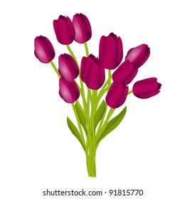 Floral background with tulips