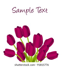 Floral background with tulips