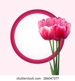 Floral background with Tulips Vector Illustration EPS10