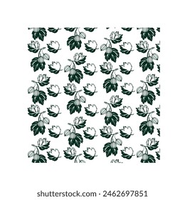 Floral background, a unique pattern for any ideas. A linear image of a gooseberry. Hand-drawn graphics. Vector.