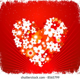 floral background for valentine`s day