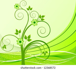 Floral background vector