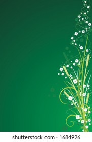 Floral background, vector