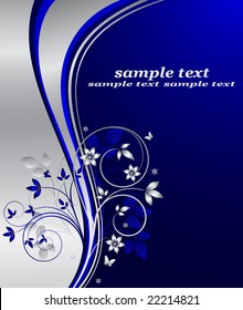 royal blue and silver background