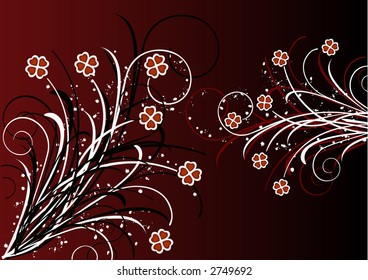 Floral background - vector