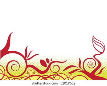 Floral background vector