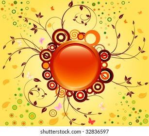 Floral background vector