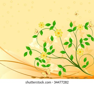 Floral background vector