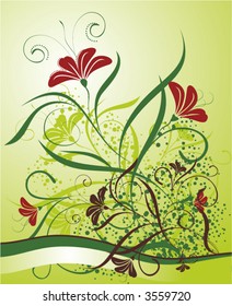 floral background - vector