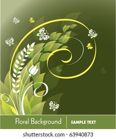 Floral Background. Vector.