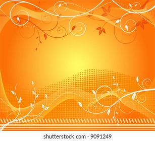 Floral background vector