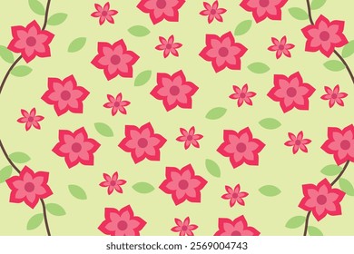  Floral background vector art full color