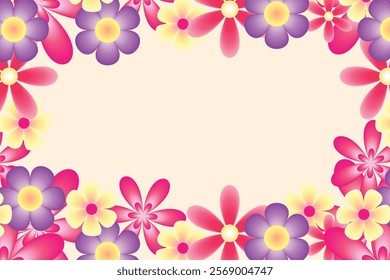  Floral background vector art full color