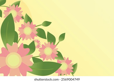  Floral background vector art full color