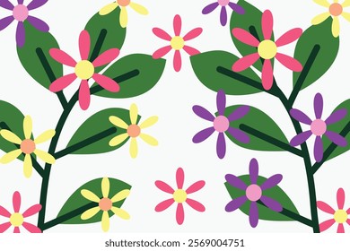  Floral background vector art full color