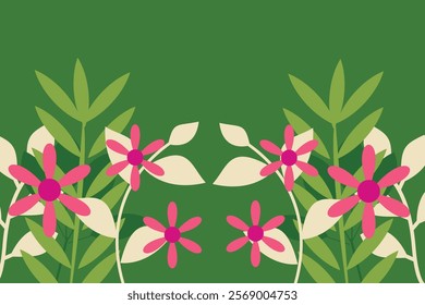  Floral background vector art full color