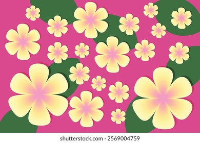  Floral background vector art full color