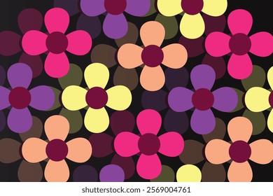  Floral background vector art full color