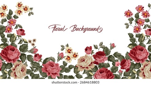 Floral background. Vector background for banner, poster, Web and packaging