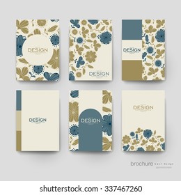 floral background vector brochure template. Flyer Layout. Creative modern design