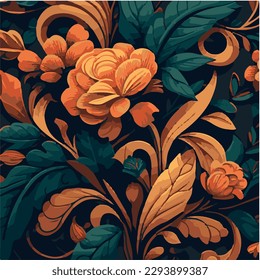 floral background , vector , colorful