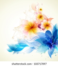 floral background . Vector design