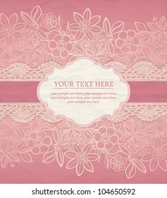 Floral Background. Vector greeting card, invitation template