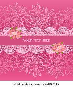 Floral Background. Vector greeting card, invitation template 