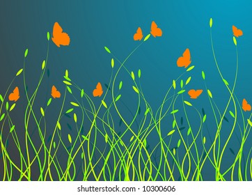 Floral background. Vector illustration