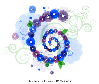 Floral background. Vector illustration.