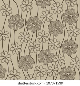 floral background, vector illustration