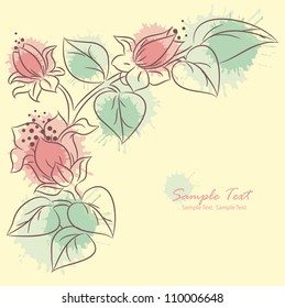 Floral background. Vector illustration