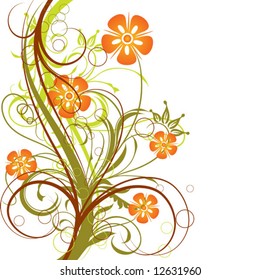 Floral background, vector illustration