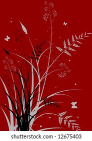 Floral background. Vector illustration.