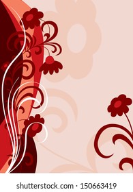 Floral Background. Vector Illustration.