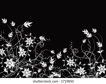 Floral background, vector illustration