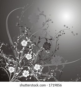 Floral background, vector illustration