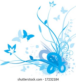 Floral background, vector illustration