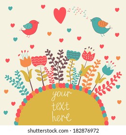 floral background. vector illustration.