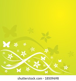 floral background, vector illustration