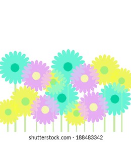 Floral background, vector illustration