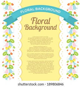 Vektorgrafik auf floralem Hintergrund